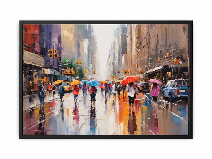 Umbrellas In New York Art   canvas Print