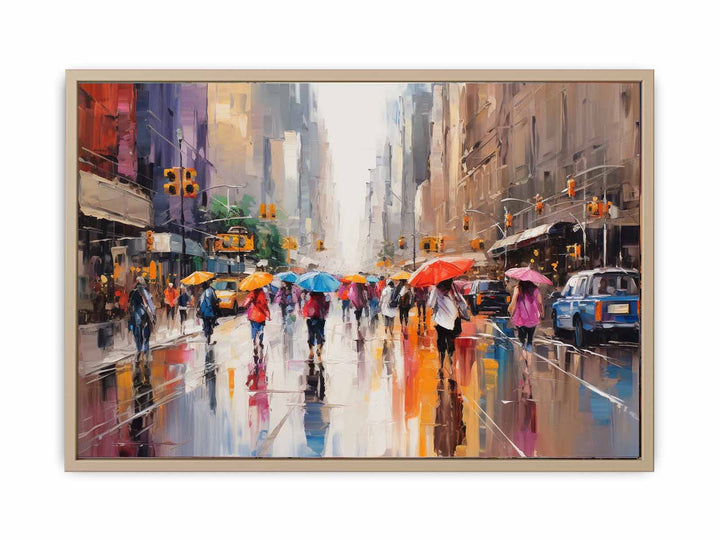 Umbrellas In New York Art  framed Print
