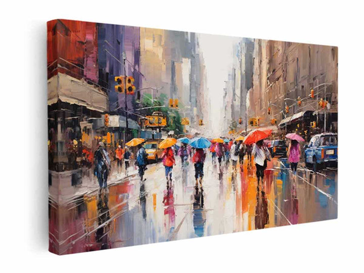 Umbrellas In New York Art   canvas Print