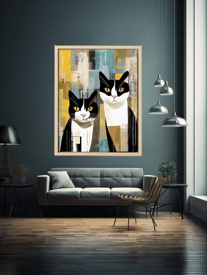 Abastract Cat Art  Print