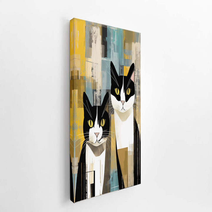 Abastract Cat Art   canvas Print