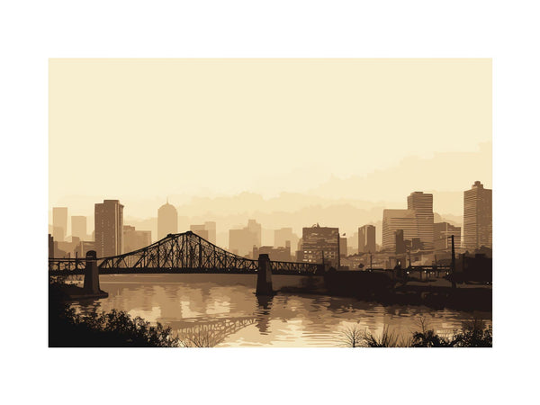 Brisbane Bridge Sepia  