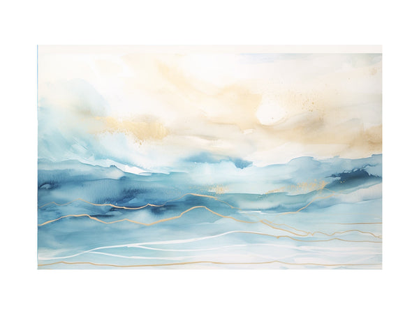 Abstract Watercolor Beach  Art