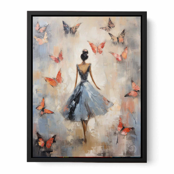 Butterfly Girl Art  canvas Print