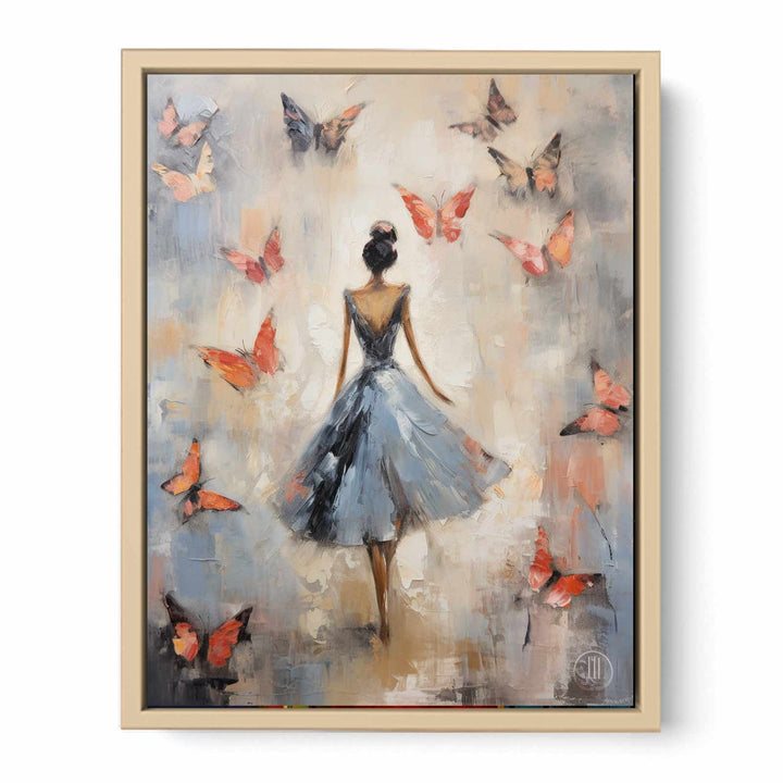 Butterfly Girl Art framed Print