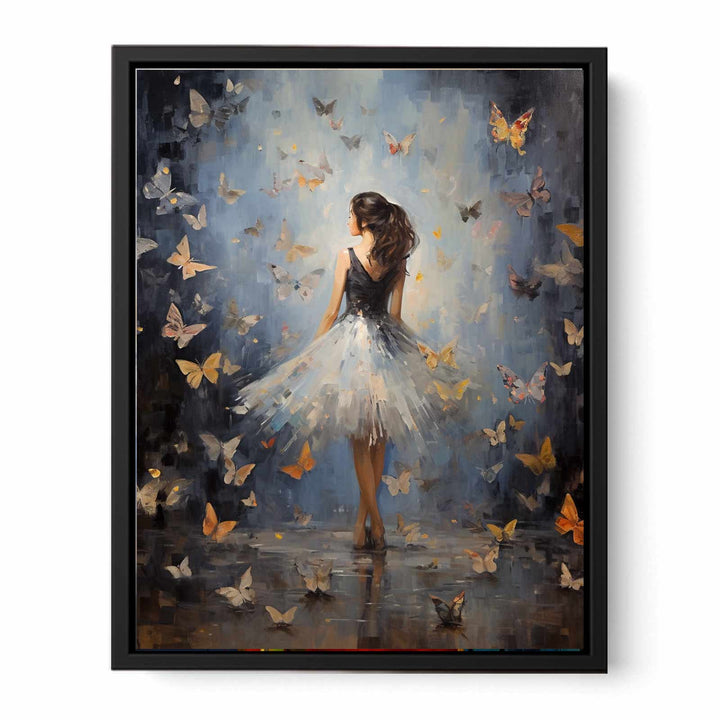 Butterfly Girl Painting  canvas Print