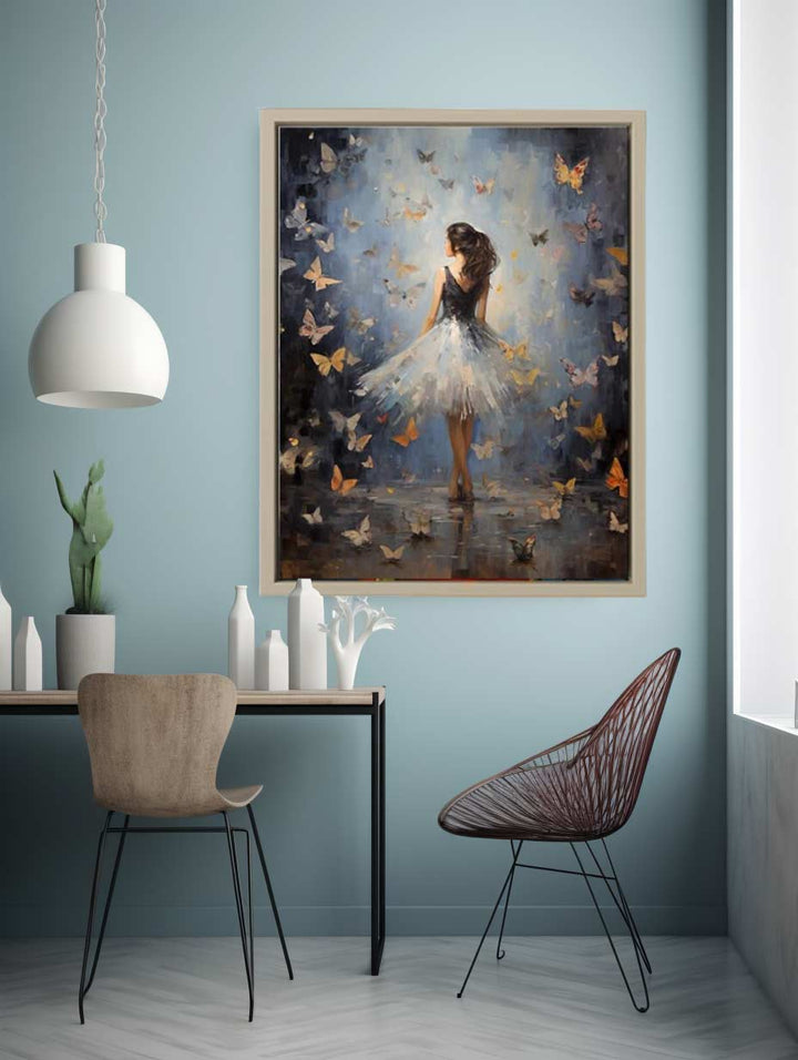 Butterfly Girl Painting Art Print