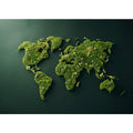 Green World Map Wall  Poster