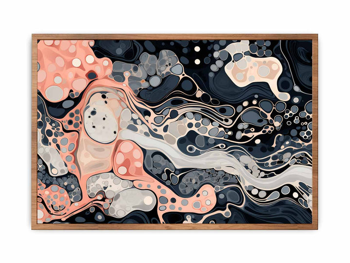 Black Pink Marble Art  Painting