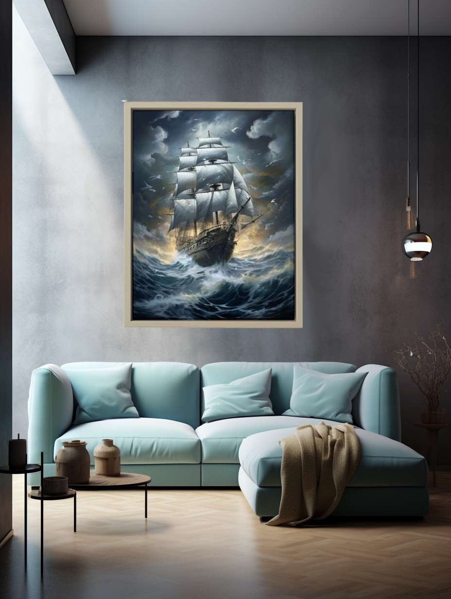 Sailing Ship In Storm