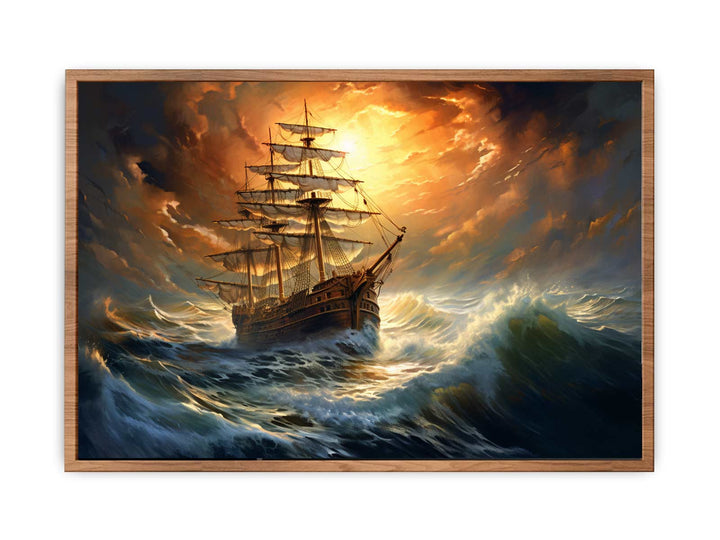 Storm Ship  Painting