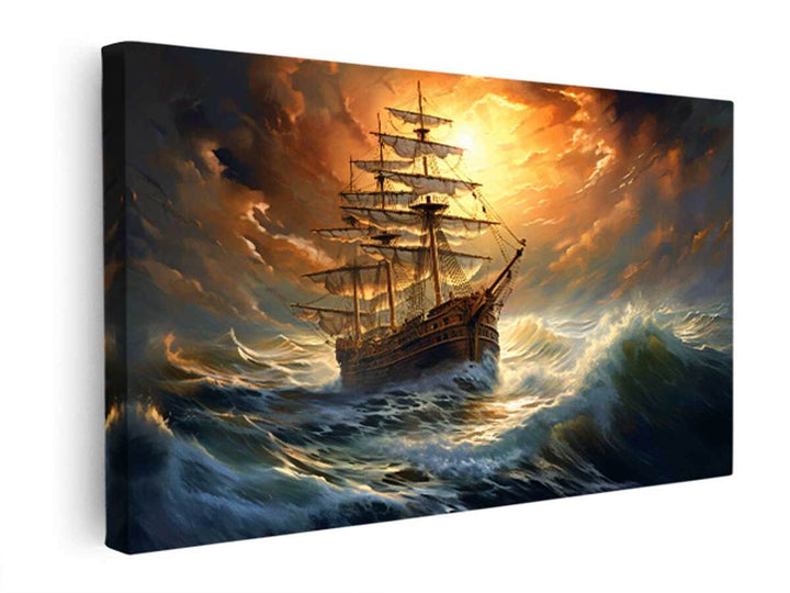 Storm Ship  canvas Print