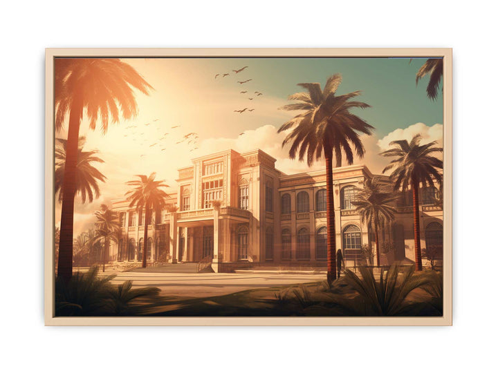 Vintage Palace Sepia framed Print