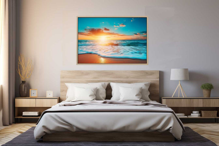 Sunrise Beach Painting Art Print