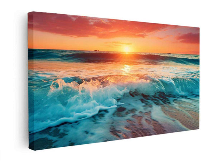 Sunrise Beach Painting  canvas Print