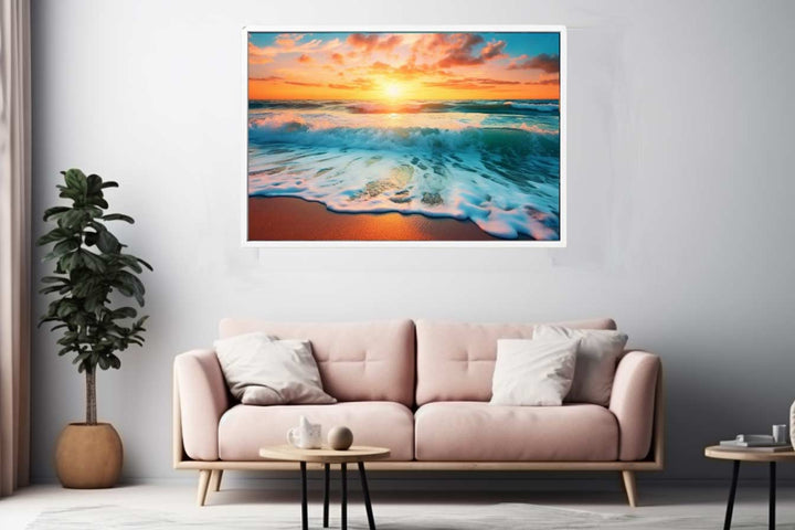 Sunset Beach Painting Art Print