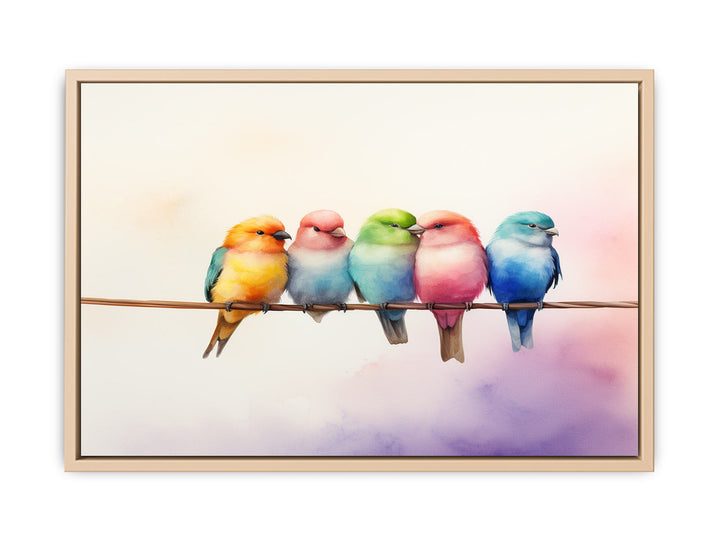 Birds On Wire framed Print