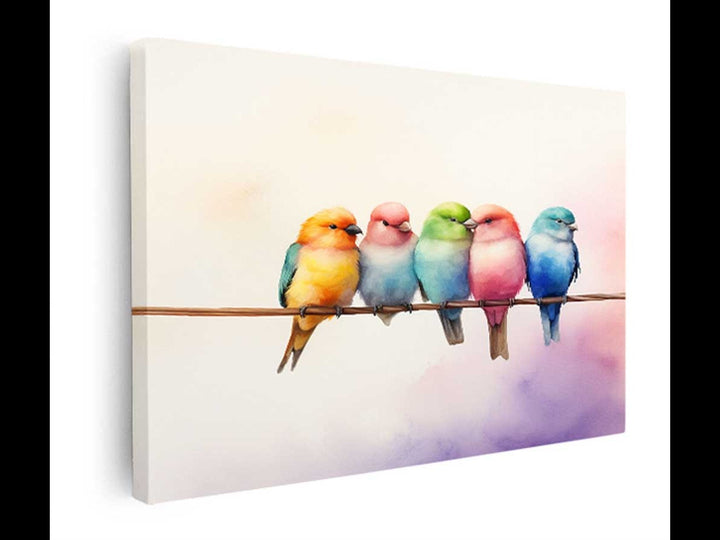 Birds On Wire  canvas Print