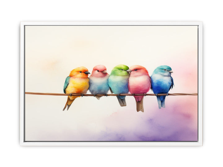 Birds On Wire  Painting