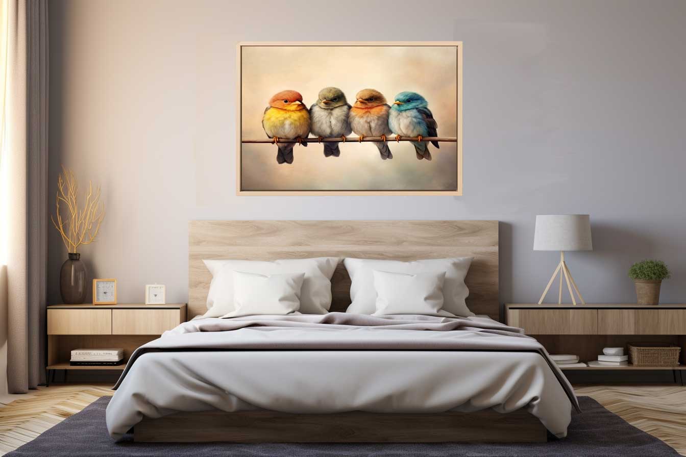 Baby Birds On Wire 
