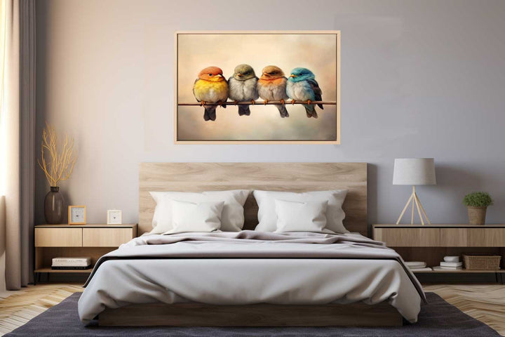 Baby Birds On Wire 