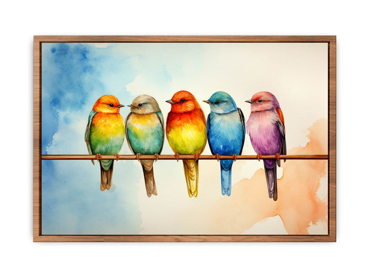 Birds On Wire   Painting