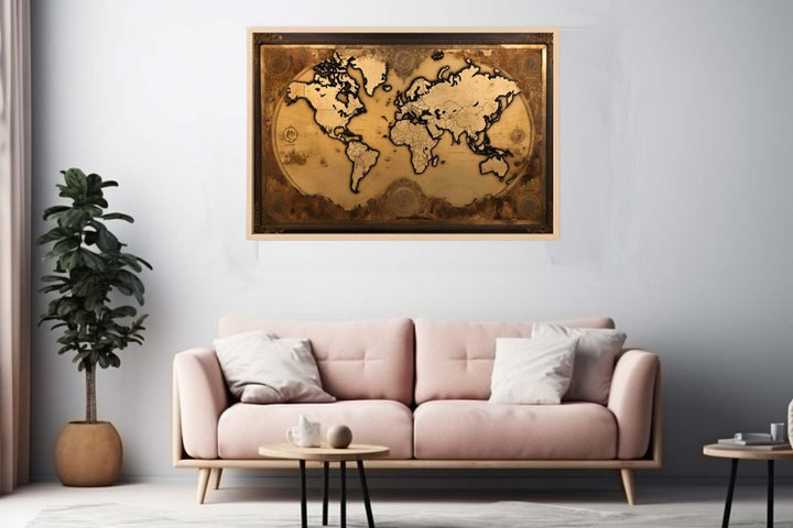 Antique Style World Map 