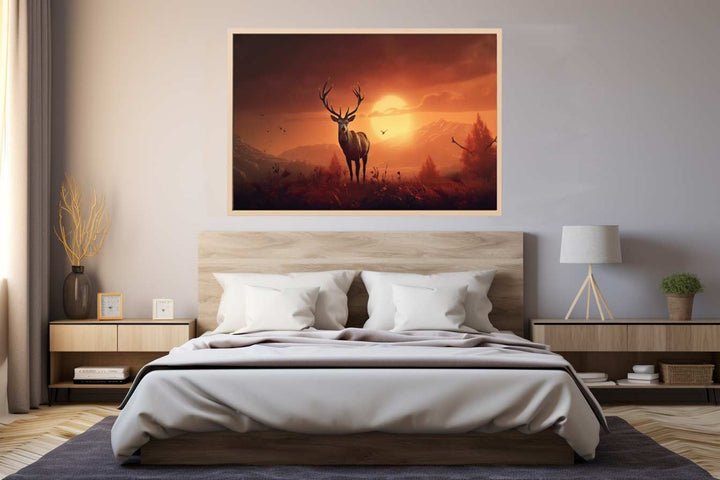 Morning Stag  Art Print