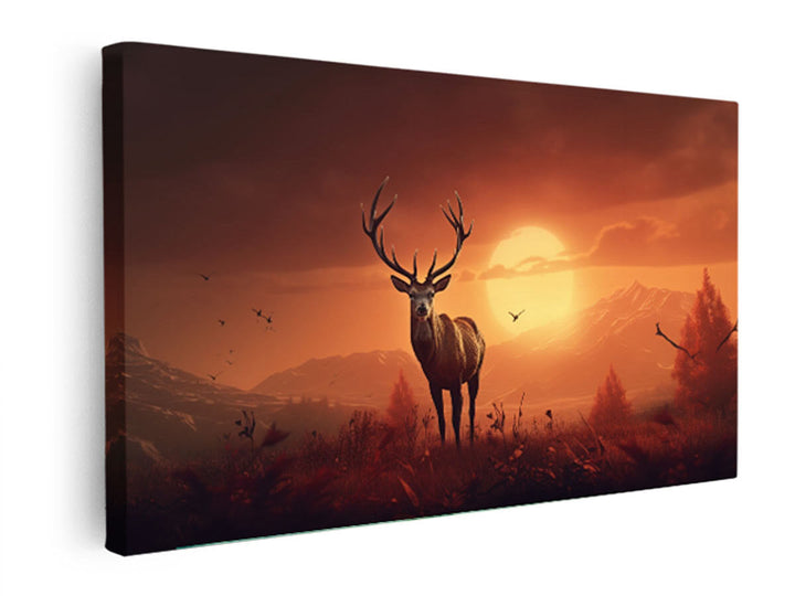 Morning Stag   canvas Print