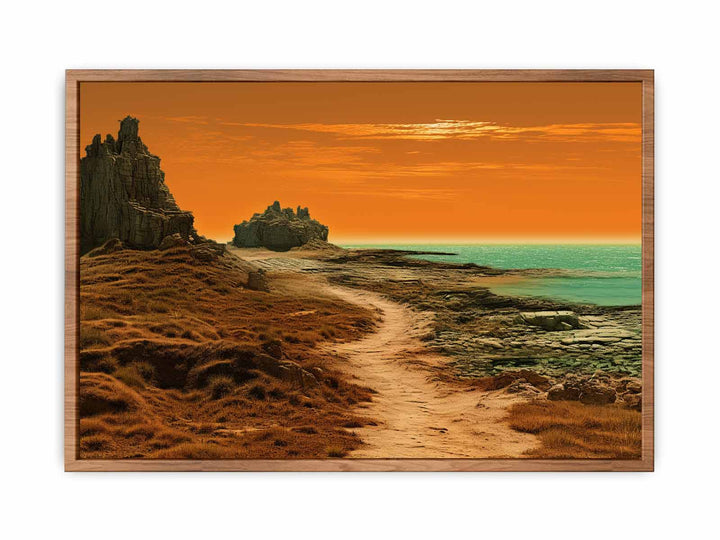 Sand Stones Beach Path   Painting