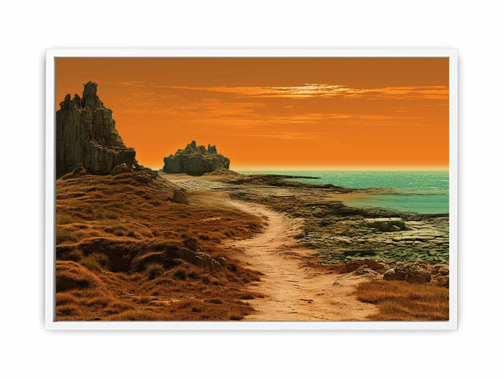 Sand Stones Beach Path   Painting