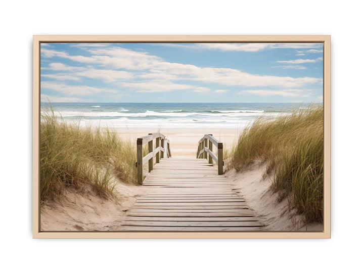 Beach Path Painting framed Print