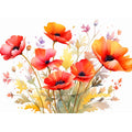 Watercolor Poppy 