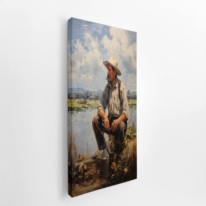 Fisherman Painitng  canvas Print
