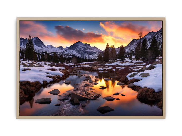 Sunrise In Valley framed Print