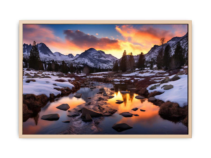 Sunrise In Valley framed Print