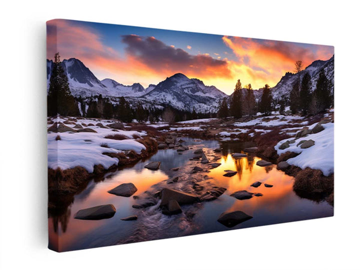 Sunrise In Valley  canvas Print