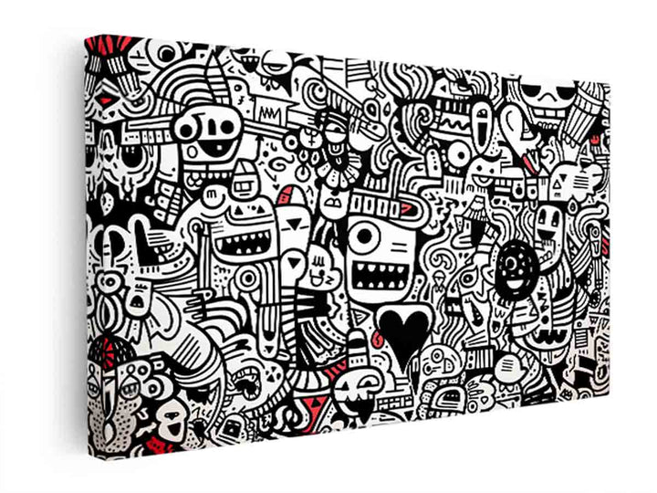 Doodle Drawing  canvas Print