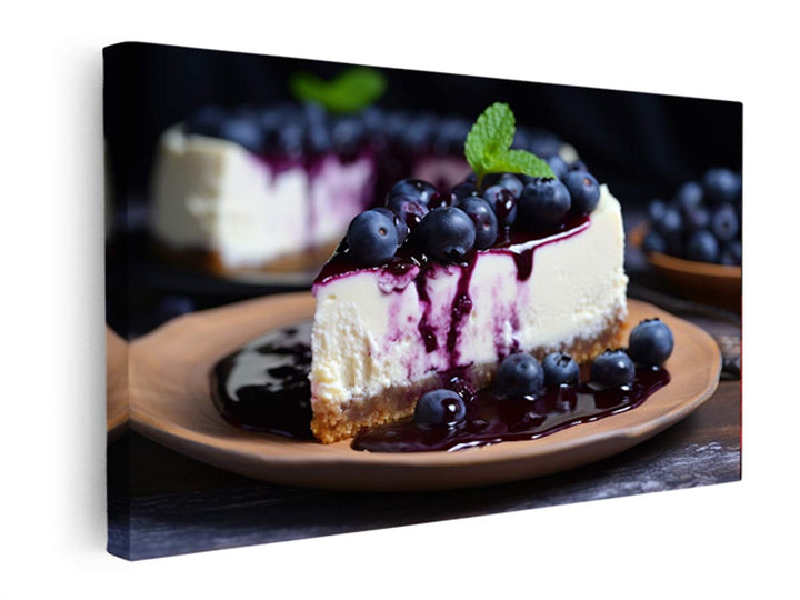 Blueberry Cheesecake Art  canvas Print