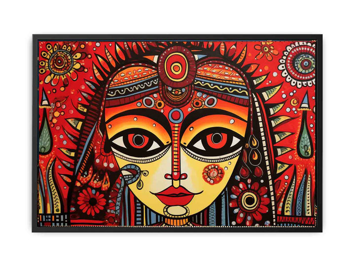 Madhubani Queen Painting   canvas Print