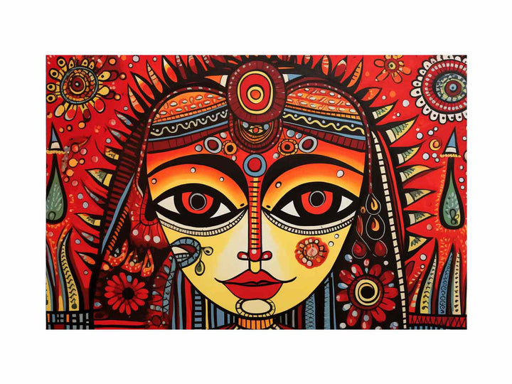 Madhubani Queen Painting 