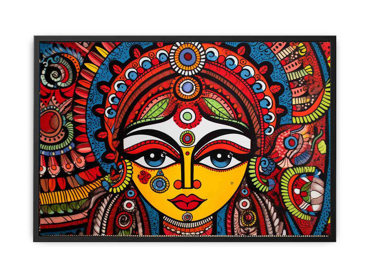 Madhubani Painting Of A Queen   canvas Print