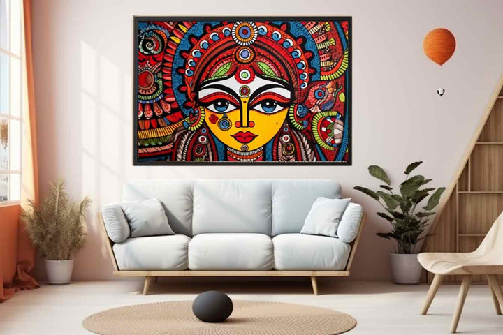 Madhubani Painting Of A Queen  Art Print