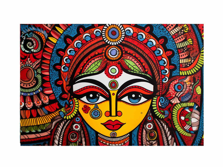 Madhubani Painting Of A Queen 