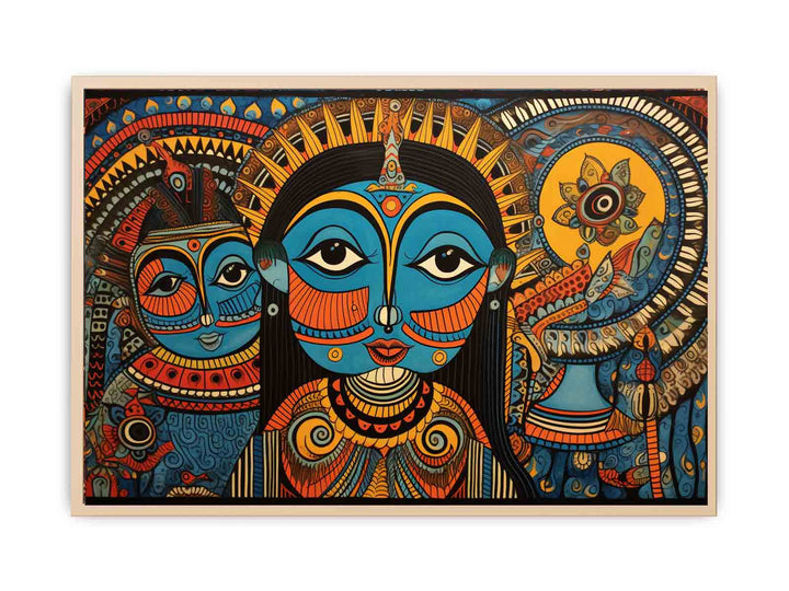 Madhubani Art Print framed Print