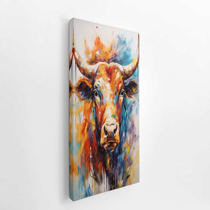 Abstract Bull Painting  canvas Print
