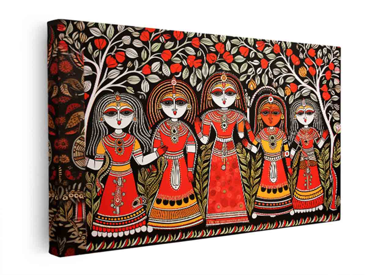 Madhubani Painting Ar 32  canvas Print