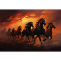 Lucky Seven Horses Painting 
