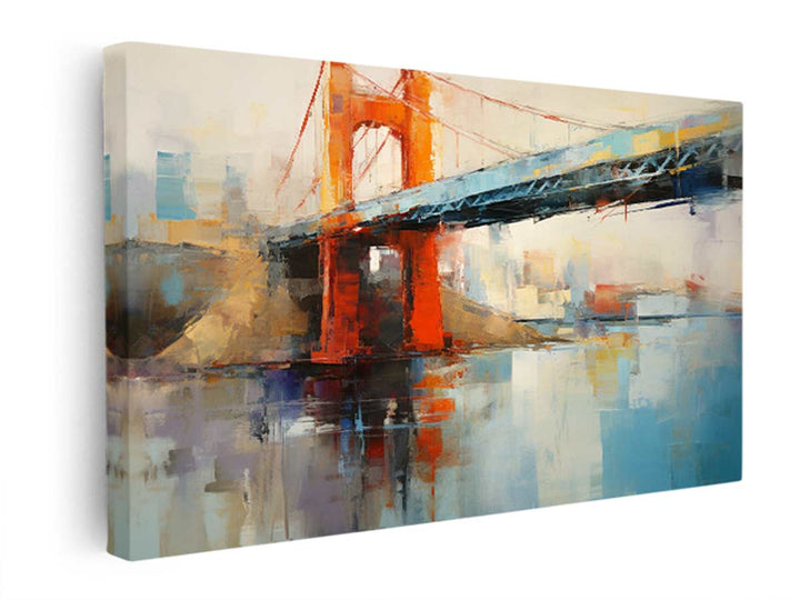 Abstract Bridge Painting  canvas Print