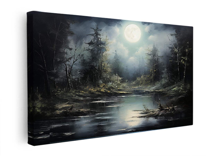 Moonlight Painting  canvas Print